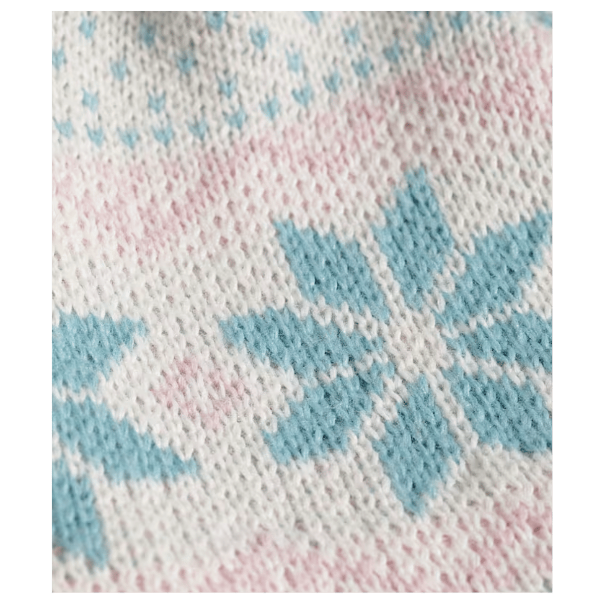 NORTHFACE KIDS CABIN SKI TUKE CLASSIC FIT - WHT DUNE JACQUARD - ZOOM VIEW