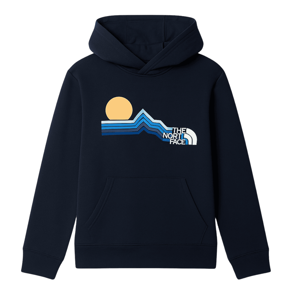 NORTHFACE BOYS KIDS CAMP FLEECE PULLOVER HOODIE - SUMMIT NAVY - MAIN IMAGE