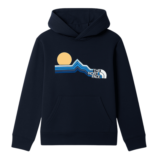NORTHFACE BOYS KIDS CAMP FLEECE PULLOVER HOODIE - SUMMIT NAVY - MAIN IMAGE