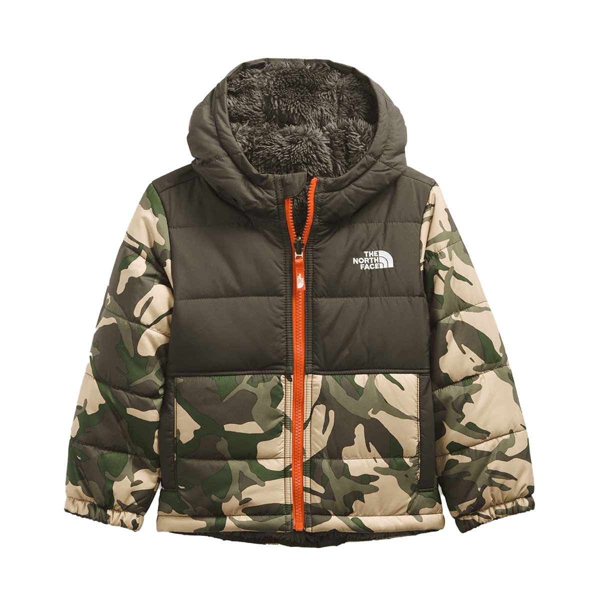 NORTHFACE KIDS REVERSIBLE MOUNT CHIMBO ZIP JACKET NEW TAUPE GREEN