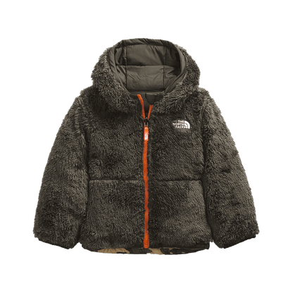 NORTH FACE KIDS REVERSIBLE MOUNT CHIMBO ZIP JACKET REVERSED AS BROWN FLEECE