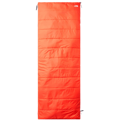 NORTHFACE LONG WAWONA BED 35 CAMPING SLEEPING BAG - RETRO ORANGE - FULL FRONT VIEW