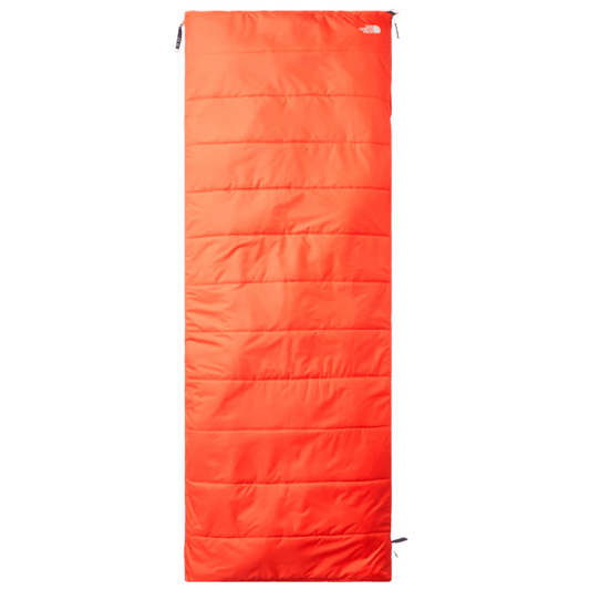 NORTHFACE LONG WAWONA BED 35 CAMPING SLEEPING BAG - RETRO ORANGE - FULL FRONT VIEW