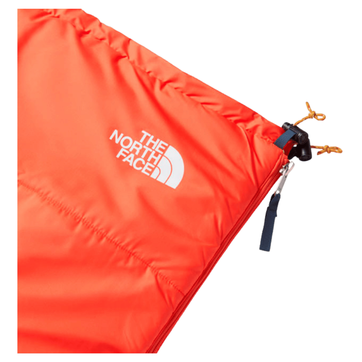 NORTHFACE LONG WAWONA BED 35 CAMPING SLEEPING BAG - RETRO ORANGE - SIDE ZOOM VIEW