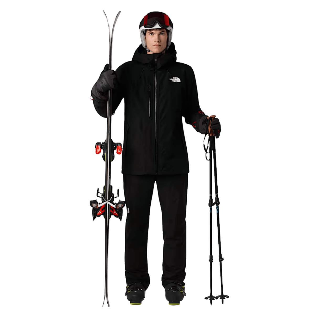NORTHFACE MEN'S DESCENDIT JACKET DRYVENT 2L - TNF BLACK - FRONT FULL VIEW WW