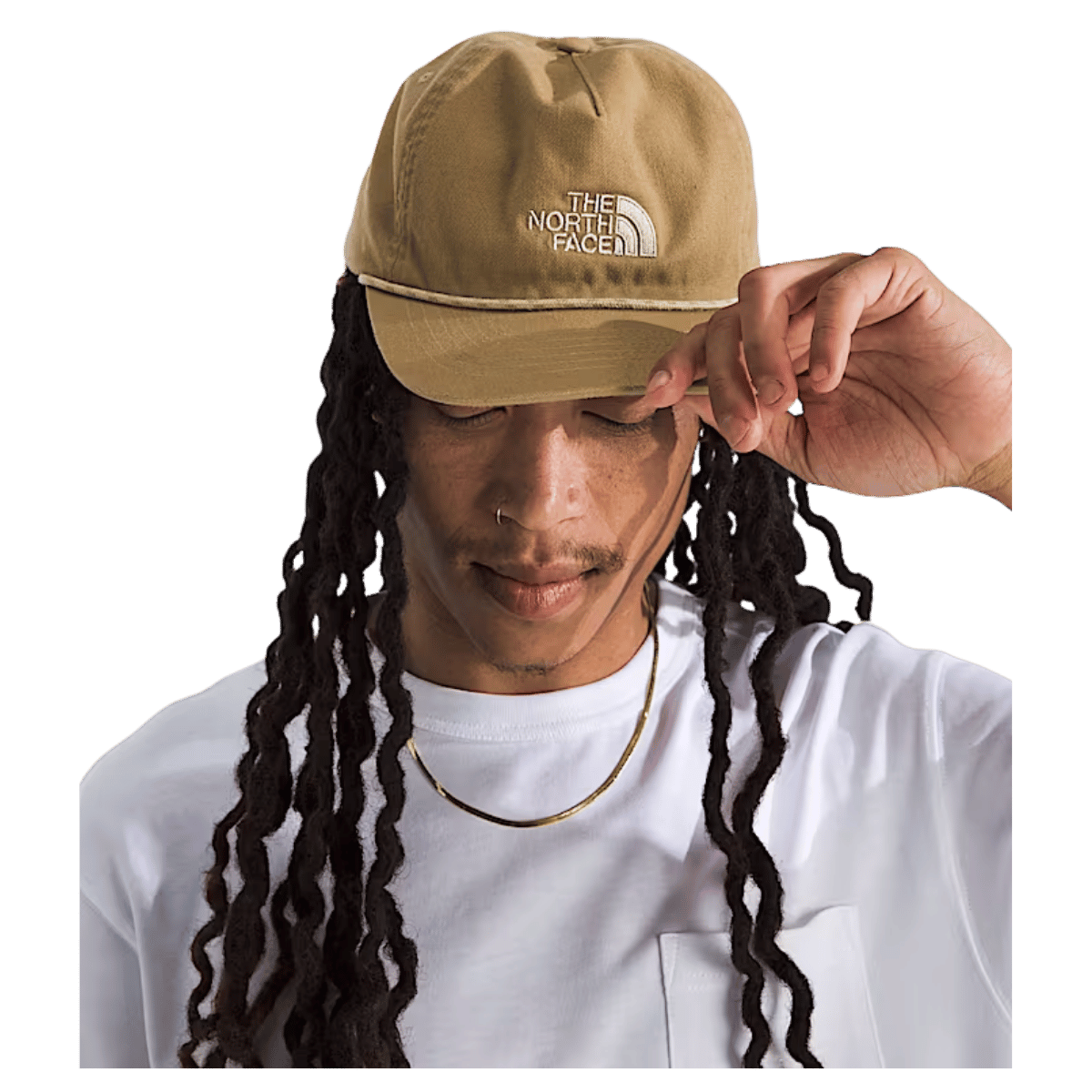 NORTHFACE NORM 5-PANEL CLASSIC FIT HAT - KHAKI STONE - FRONT VIEW WW