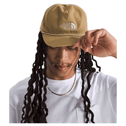 NORTHFACE NORM 5-PANEL CLASSIC FIT HAT - KHAKI STONE - FRONT VIEW WW