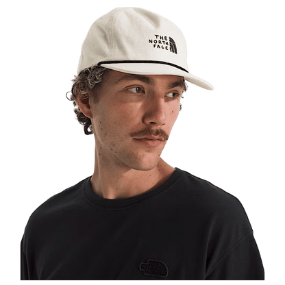 NORTHFACE NORM 5-PANEL CLASSIC FIT HAT - WHITE DUNE - FRONT VIEW WW