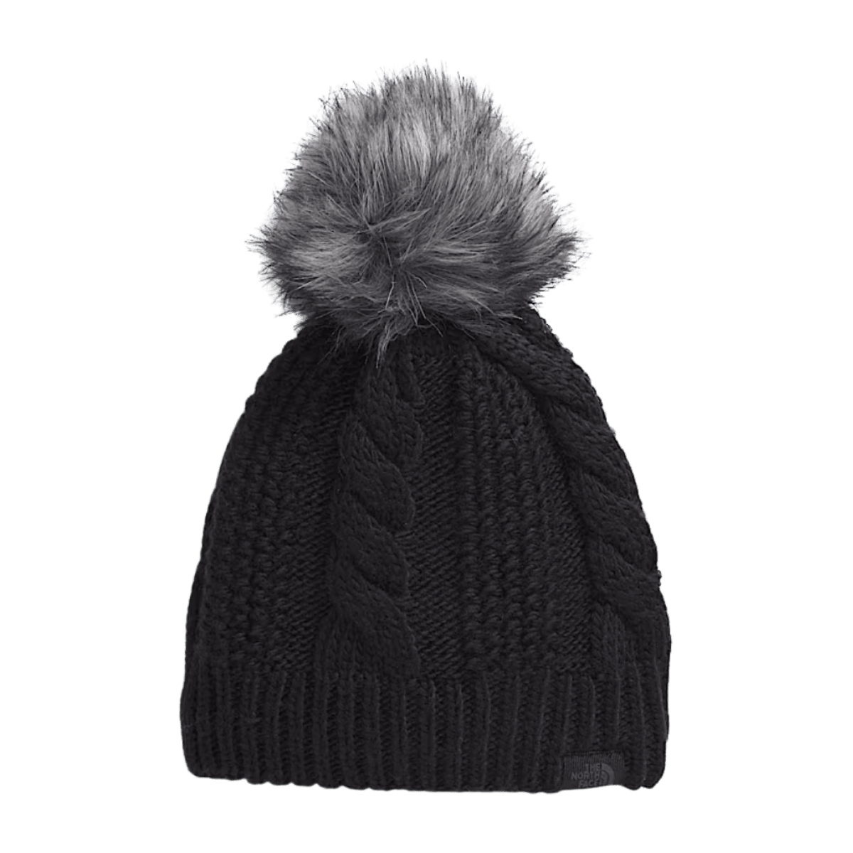 NORTHFACE WOMEN'S OH MEGA FUR POM LINED BEANIE - TNF BLACK