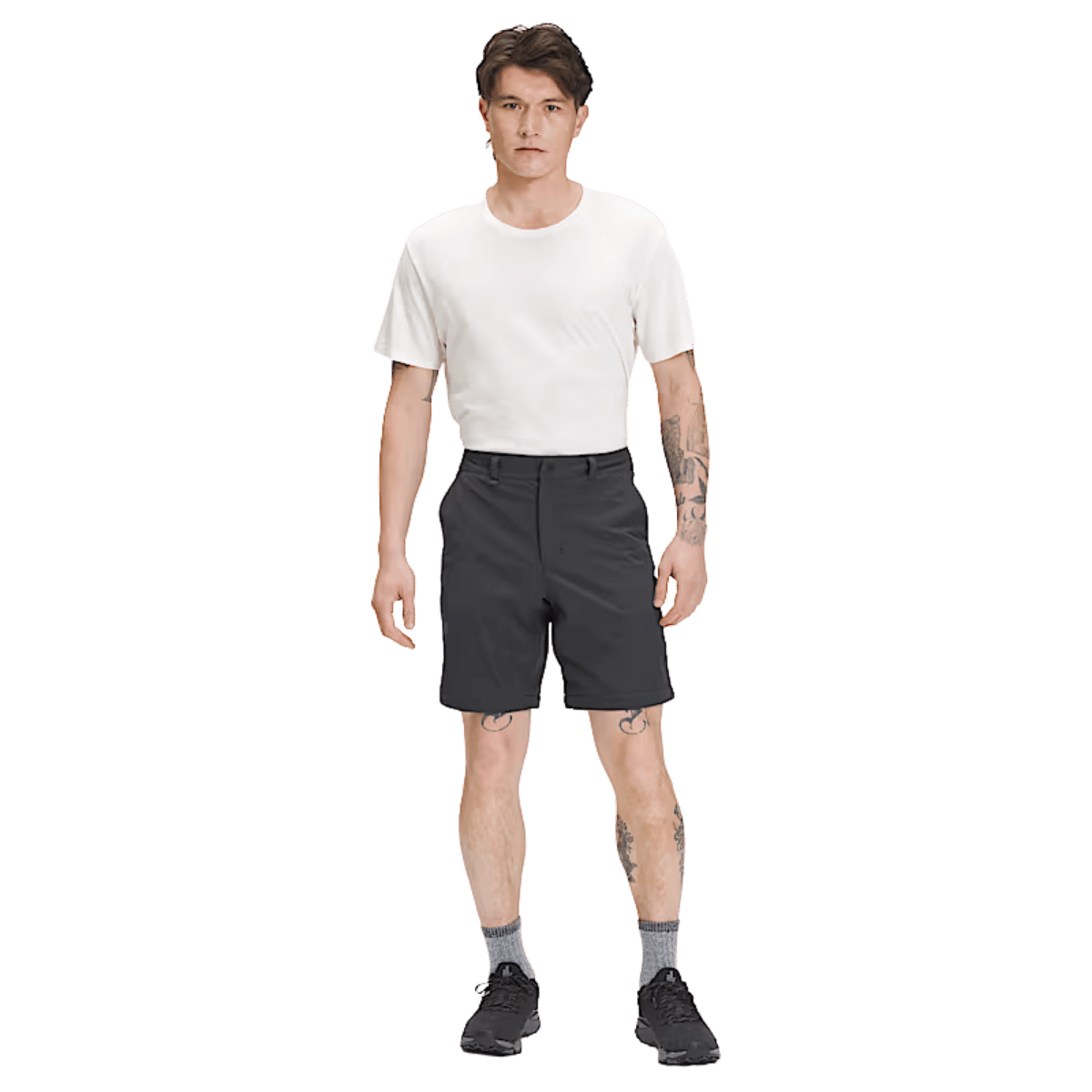 NORTHFACE PARAMOUNT CONVERTIBLE PANTS - ASPHALT GREY NPF WW FRONT CONVERTED SHORT
