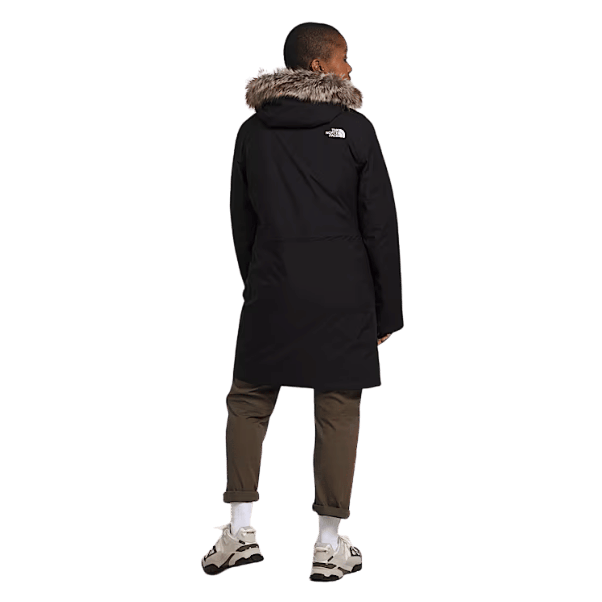 NORTHFACE WOMEN ARCTIC PARKA EVERYDAY JACKET - TNF BLK - BACK FULL VIEW WW