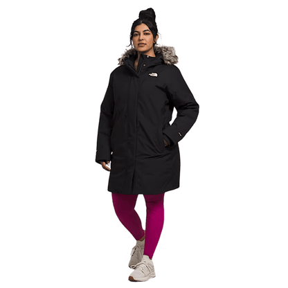 NORTHFACE WOMEN'S PLUS ARCTIC PARKA EVERYDAY JACKET - TNF BLACK - FULL VIEW WW