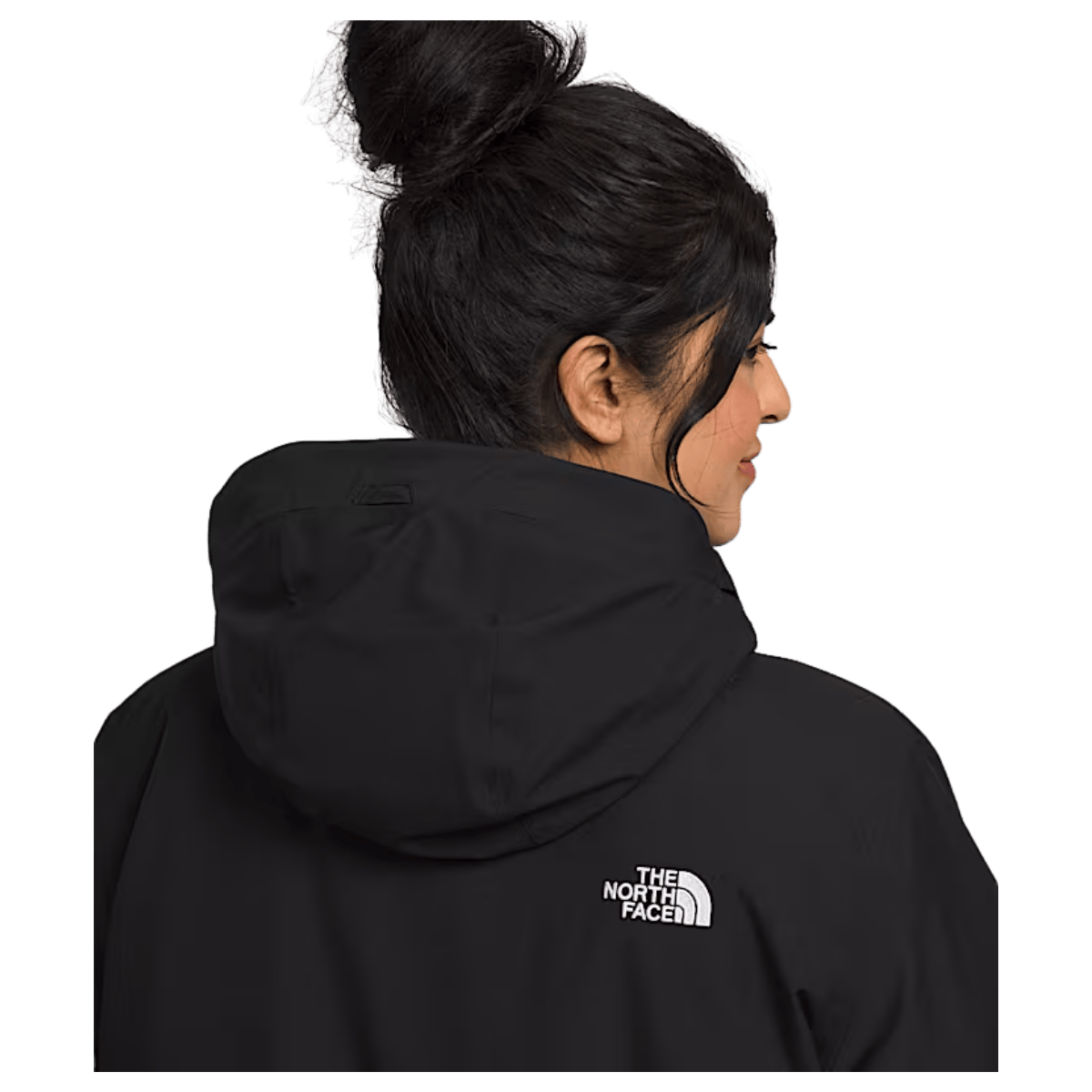 NORTHFACE WOMEN'S PLUS ARCTIC PARKA EVERYDAY JACKET - TNF BLACK - HOODIE VIEW