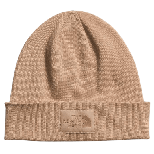 NORTHFACE DOCK WORKER RECYCLED CLASSIC BEANIE - ALMOND BUTTER - FRONT VIEW