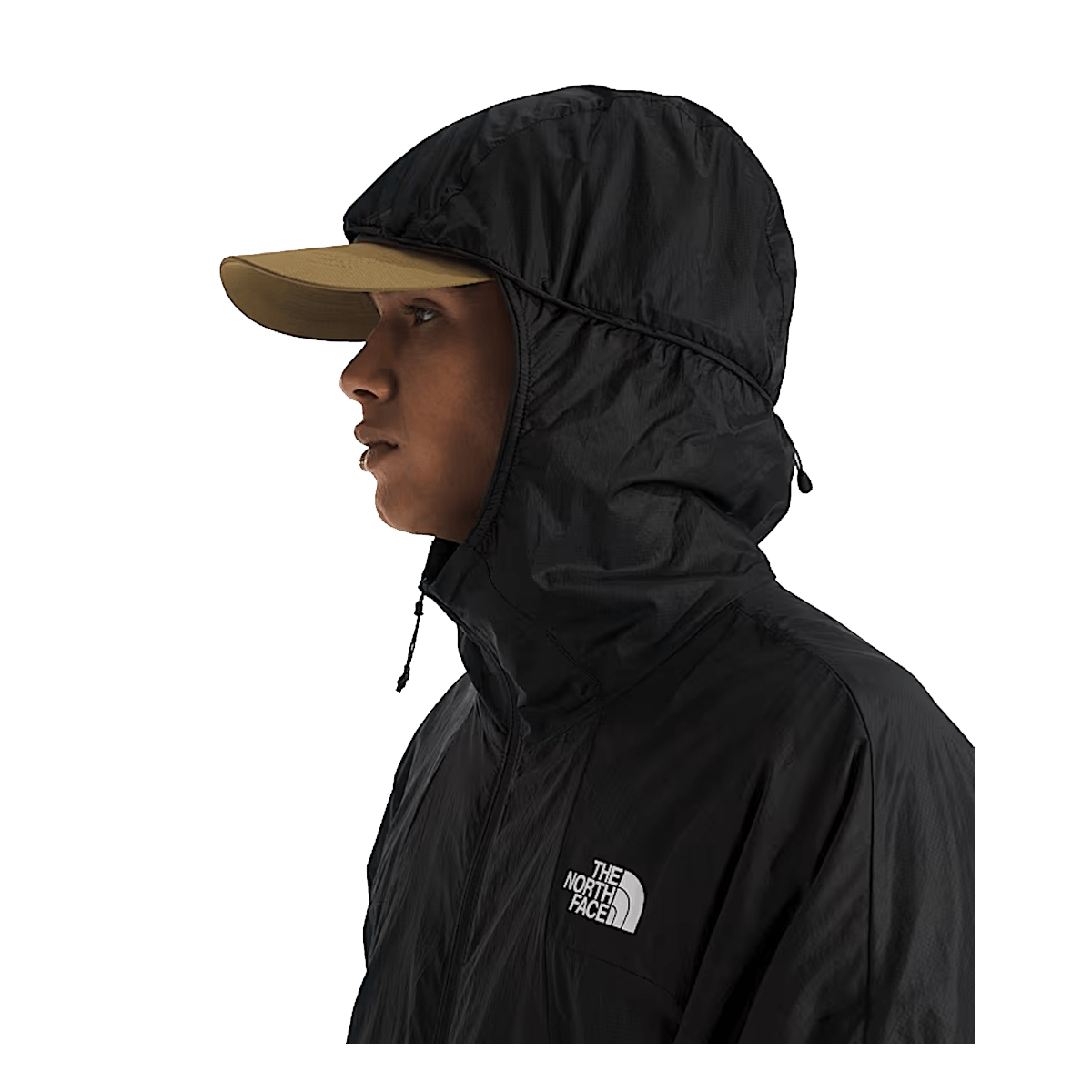 NORTH FACE RIDGELITE FUTURE FLEECE WIND JACKET - TNF BLACK -HOOD VIEW