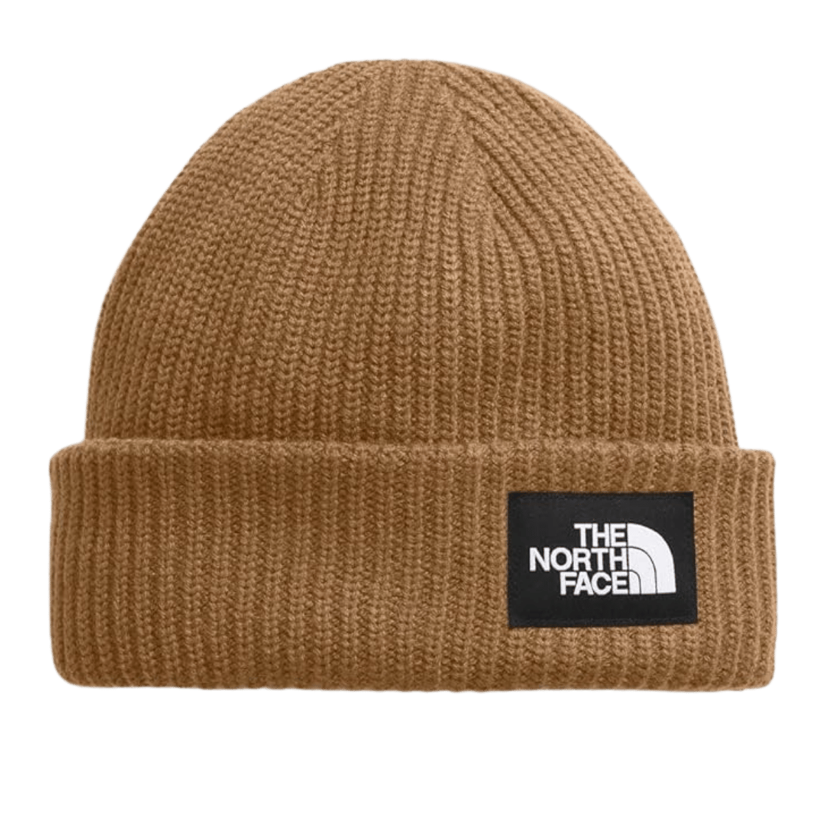 NORTHFACE UNISEX SALTY LINED BEANIE LINED HAT - UTILITY BROWN - FRONT VIEW
