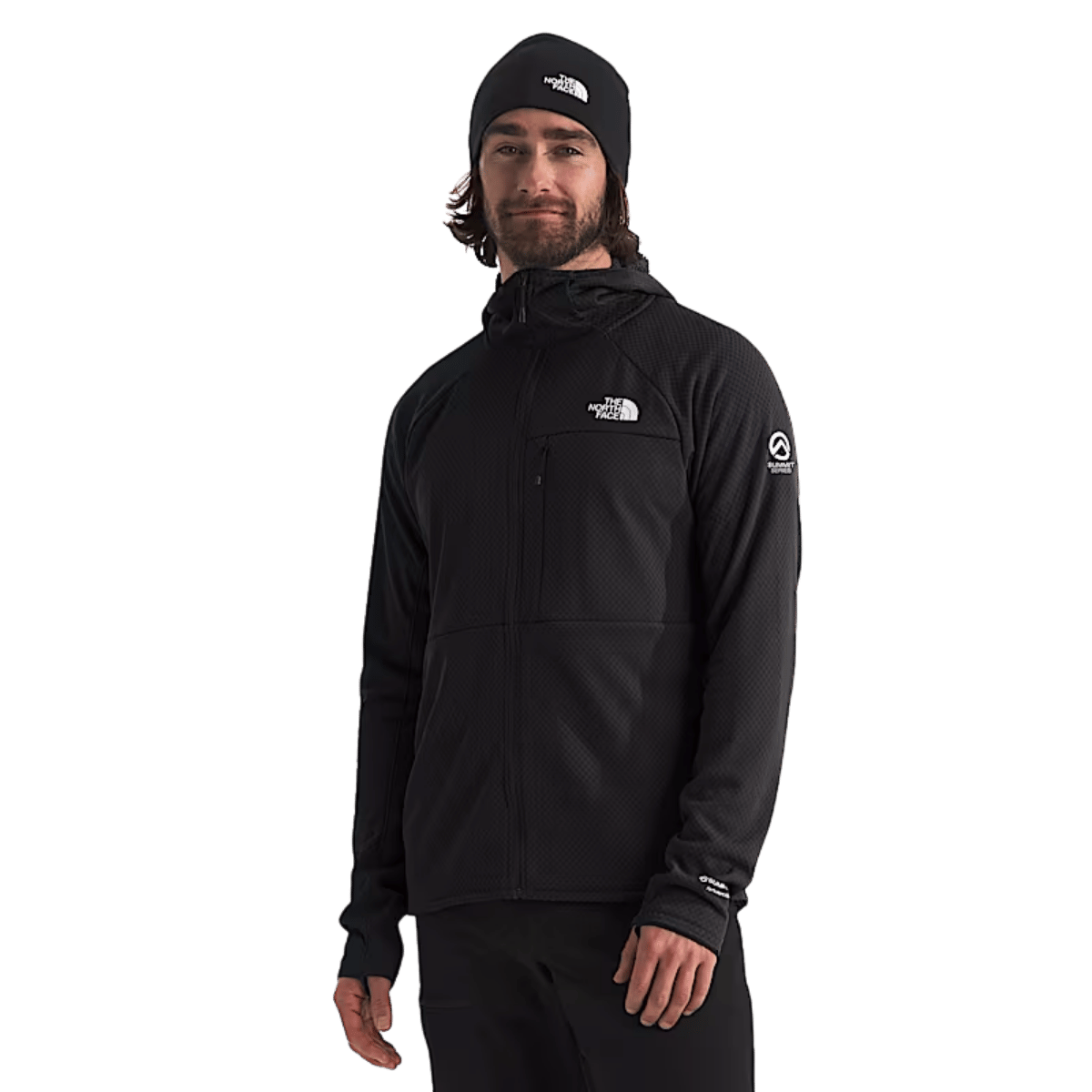 NORTHFACE SUMMIT FUTUREFLEECE FULLZIP HOODIE - TNF BLACK-NPF WW FRONT