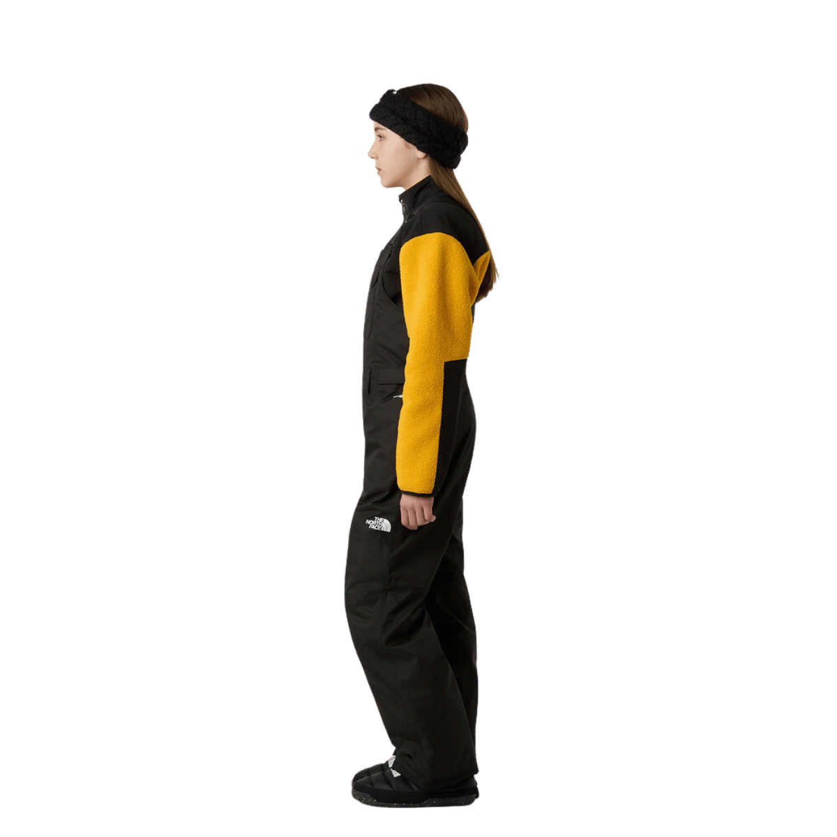 NORTHFACE TEEN FREEDOM INSULATED BIB - TNF BLACK WW GIRLS SIDE