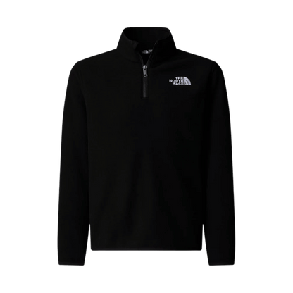 NORTHFACE TEEN GLACIER 1/4 ZIP PULLOVER - TNF BLACK FRONT