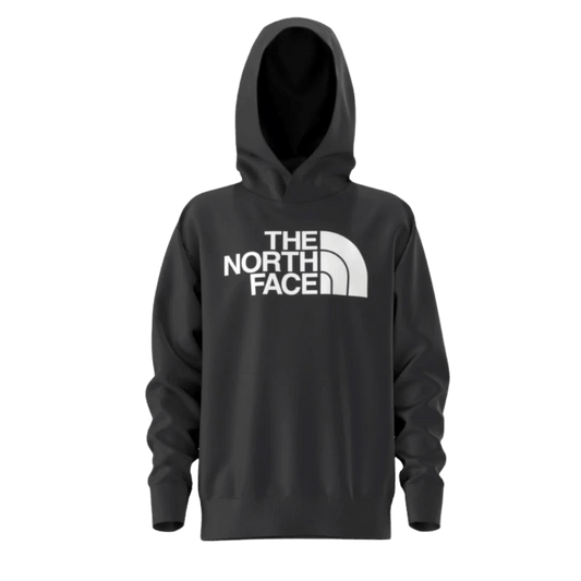 NORTHFACE TEEN HALF DOME CAMP FLEECE PULLOVER HOODIE - TNF BLACK/TNF WHITE FRONT