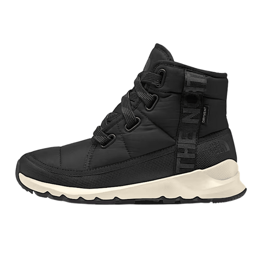 NORTHFACE WOMEN'S THERMOBALL LACE UP LUXE WATERPROOF BOOTS - TNF BLK/ASP GRY - RIGHT VIEW 