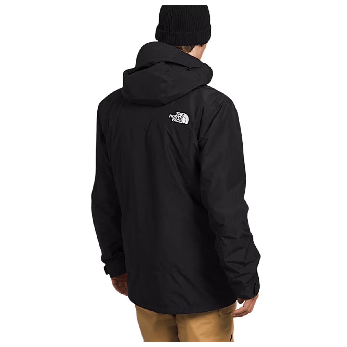NORTHFACE MEN'S THERMOBALL ECO SNOW TRICLIMATE JACKET - TNF BLACK - BACK VIEW WW