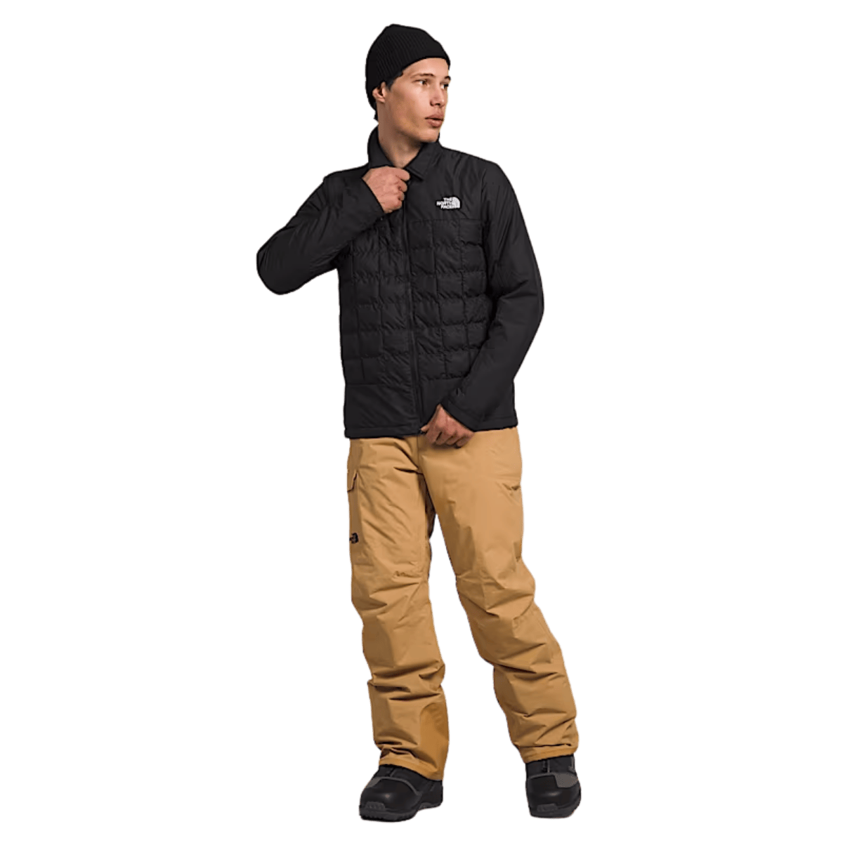 NORTHFACE MEN'S THERMOBALL ECO SNOW TRICLIMATE JACKET - TNF BLACK - FRONT FULL VIEW WW