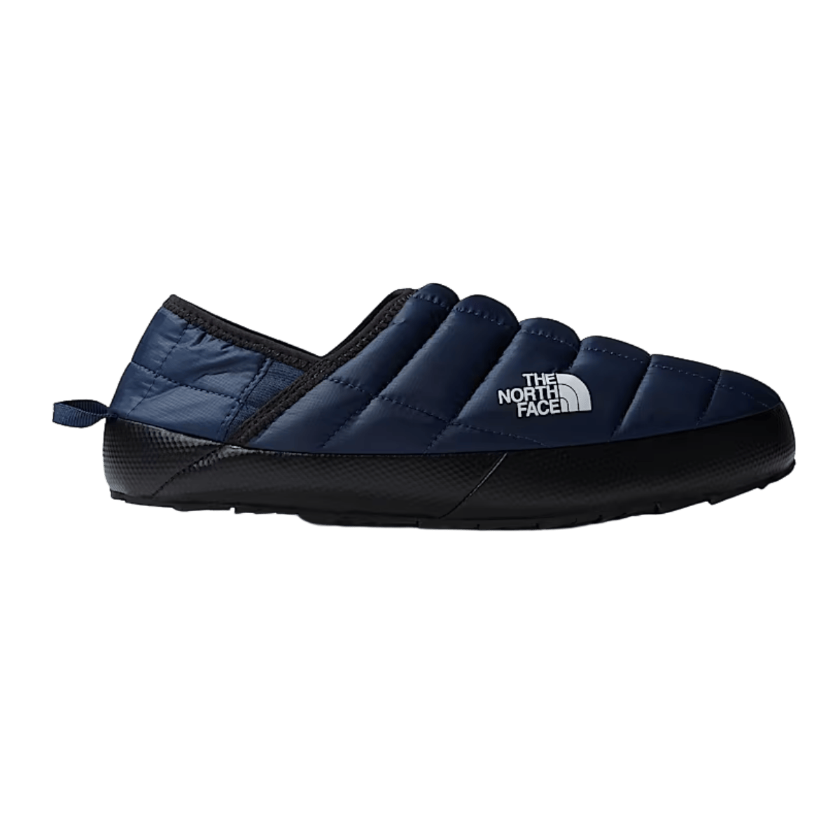 NORTHFACE MEN'S THERMOBALL V TRACTION MULES - NAVY/TNF WHITE - LEFT SIDE VIEW