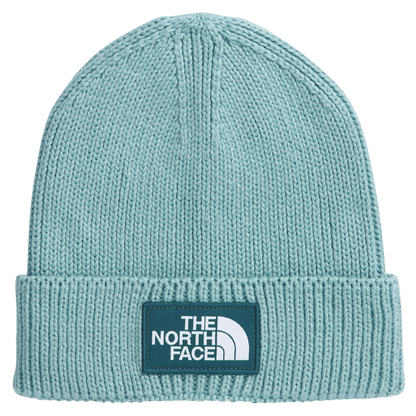 NORTHFACE TNF LOGO BOX CUFFED BEANIE - SPACE - FRONT VIEW 