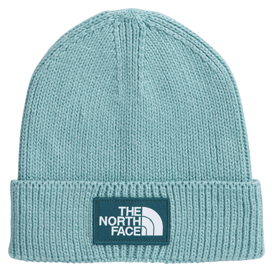 NORTHFACE TNF LOGO BOX CUFFED BEANIE - SPACE - FRONT VIEW 