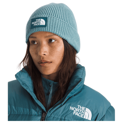 NORTHFACE TNF LOGO BOX CUFFED BEANIE - SPACE - FRONT VIEW WW
