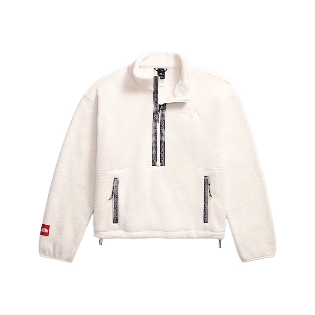 NORTHFACE WOMEN'S TNF FLEESKI 1/4 ZIP PULLOVER - WHITE DUNE FRONT