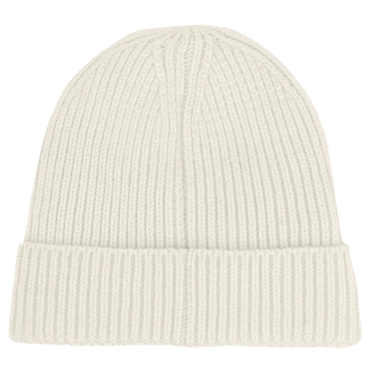 NORTHFACE KIDS TNF LOGO BOX CUFFED BEANIE - WHITE DUNE - BACK VIEW