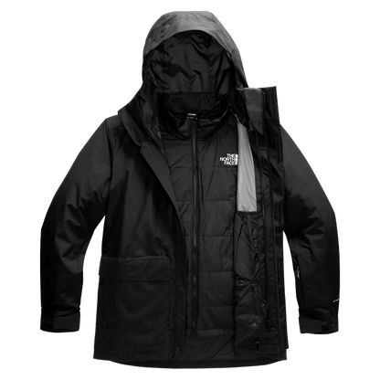 NORTHFACE MEN'S CLEMENT TRICLIMATE 3-IN-1 JACKET - TNF BLACK - FRONT AND INNER 