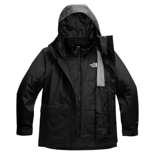 NORTHFACE MEN'S CLEMENT TRICLIMATE 3-IN-1 JACKET - TNF BLACK - FRONT AND INNER 