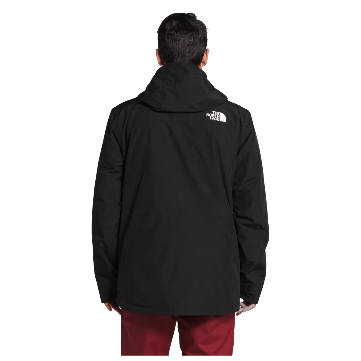 NORTHFACE MEN'S CLEMENT TRICLIMATE 3-IN-1 JACKET - TNF BLACK - BACK VIEW WW