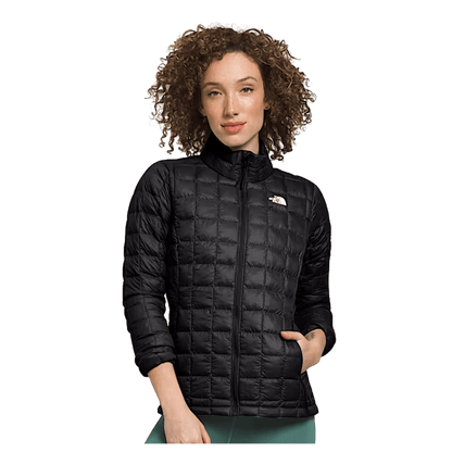 NORTHFACE WOMEN'S THERMOBALL ECO JACKET DWR FINISH - TNF BLACK - FRONT VIEW WW