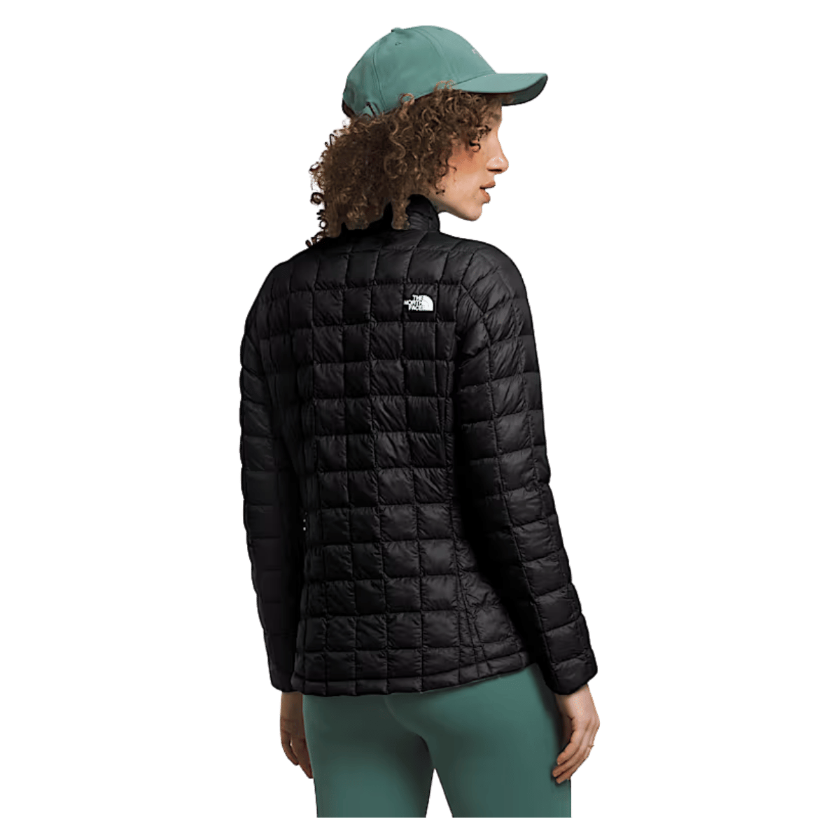 NORTHFACE WOMEN'S THERMOBALL ECO JACKET DWR FINISH - TNF BLACK - BACK VIEW WW