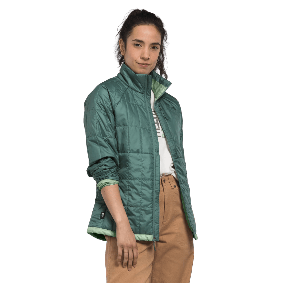 NORTHFACE WOMEN'S CIRCALOFT MOVEMENT JACKET - DARK SAGE - FRONT VIEW WW