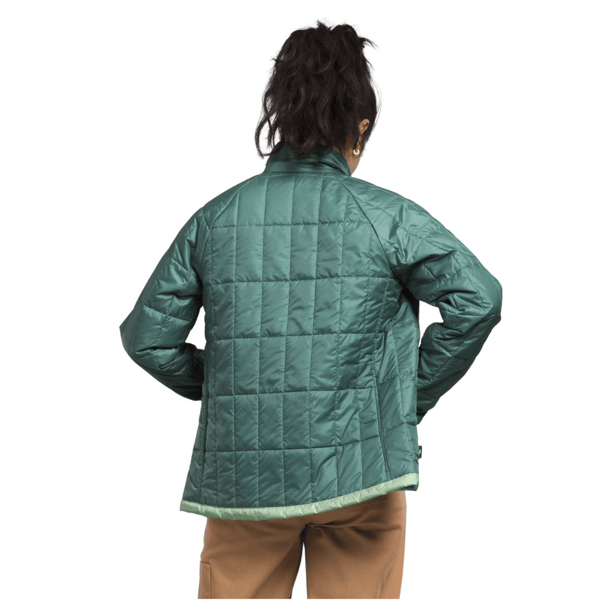 NORTHFACE WOMEN'S CIRCALOFT MOVEMENT JACKET - DARK SAGE - BACK VIEW WW