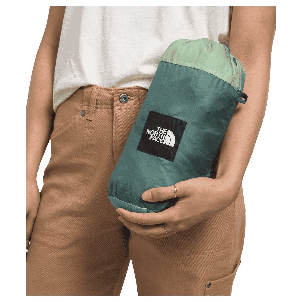 NORTHFACE WOMEN'S CIRCALOFT MOVEMENT JACKET - DARK SAGE - COLLAPSED