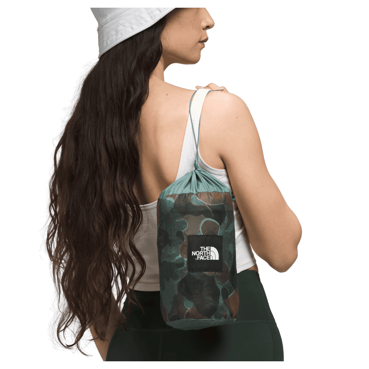 NORTHFACE WOMEN'S CIRCALOFT MOVEMENT JACKET - DARK SAGE CAMO - COLLAPSED