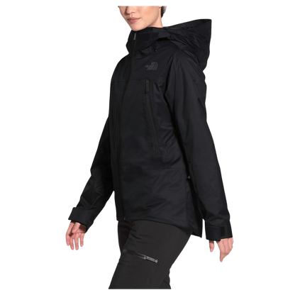 NORTHFACE WOMEN'S CLEMENTINE TRICLIMATE JACKET - BLK/MD GRAY HTHR - FULL ZIP SIFE VIEW