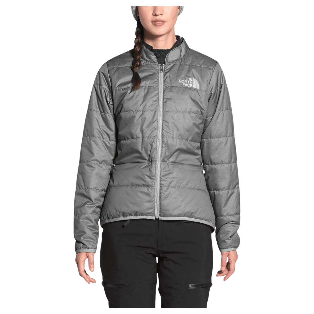 NORTHFACE WOMEN'S CLEMENTINE TRICLIMATE JACKET - BLK/MD GRAY HTHR  - GRAY INNER