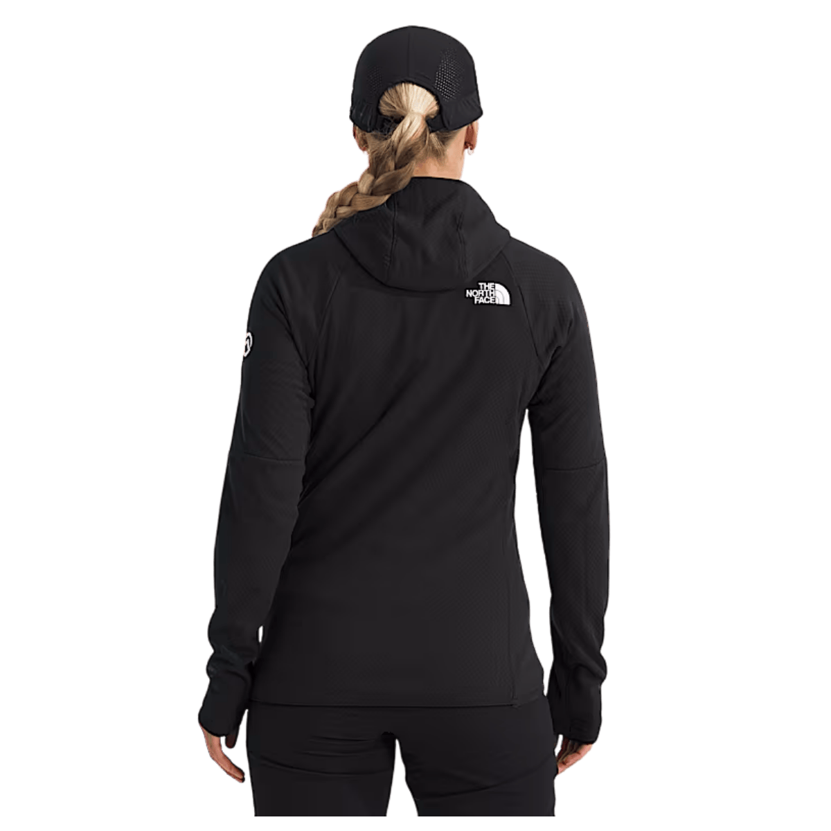 NORTHFACE WOMEN'S SUMMIT FUTUREFLEECE FULL-ZIP HOODIE - TNF BLACK - BACK VIEW WW