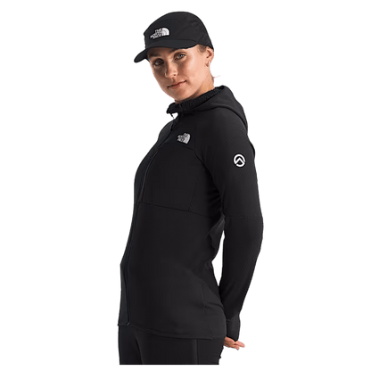 NORTHFACE WOMEN'S SUMMIT FUTUREFLEECE FULL-ZIP HOODIE - TNF BLACK - SIDE VIEW WW