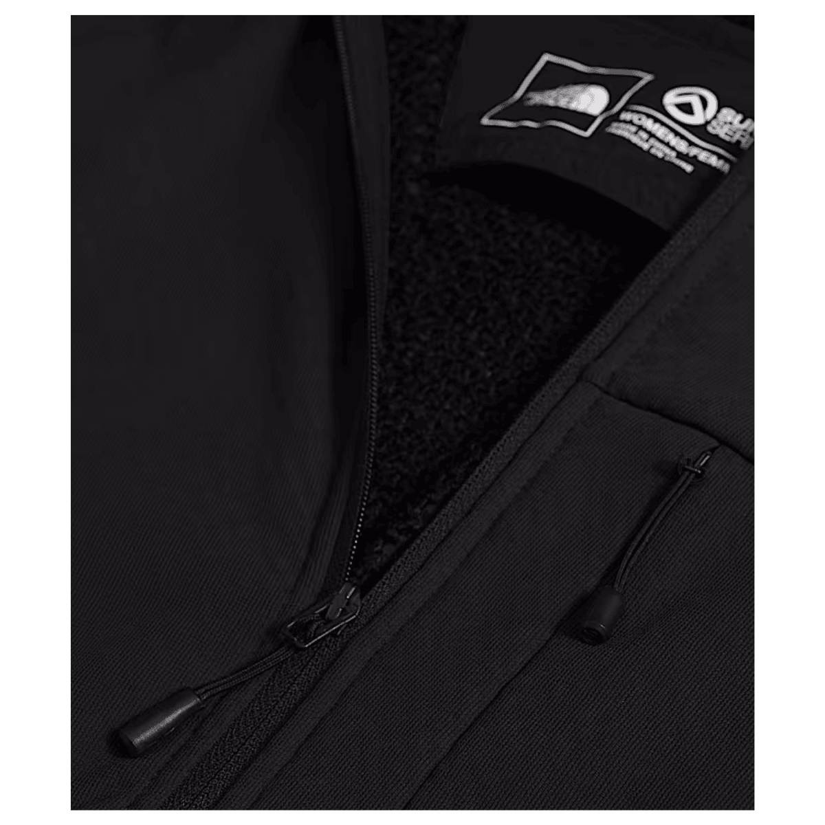 NORTHFACE WOMEN'S SUMMIT FUTUREFLEECE FULL-ZIP HOODIE - TNF BLACK  - ZIPPER ANGLE