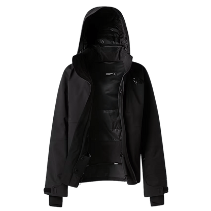 NORTHFACE WOMEN HEATSEEKER LENADO JACKET - TNF BLACK - FRONT IINNER VIEW