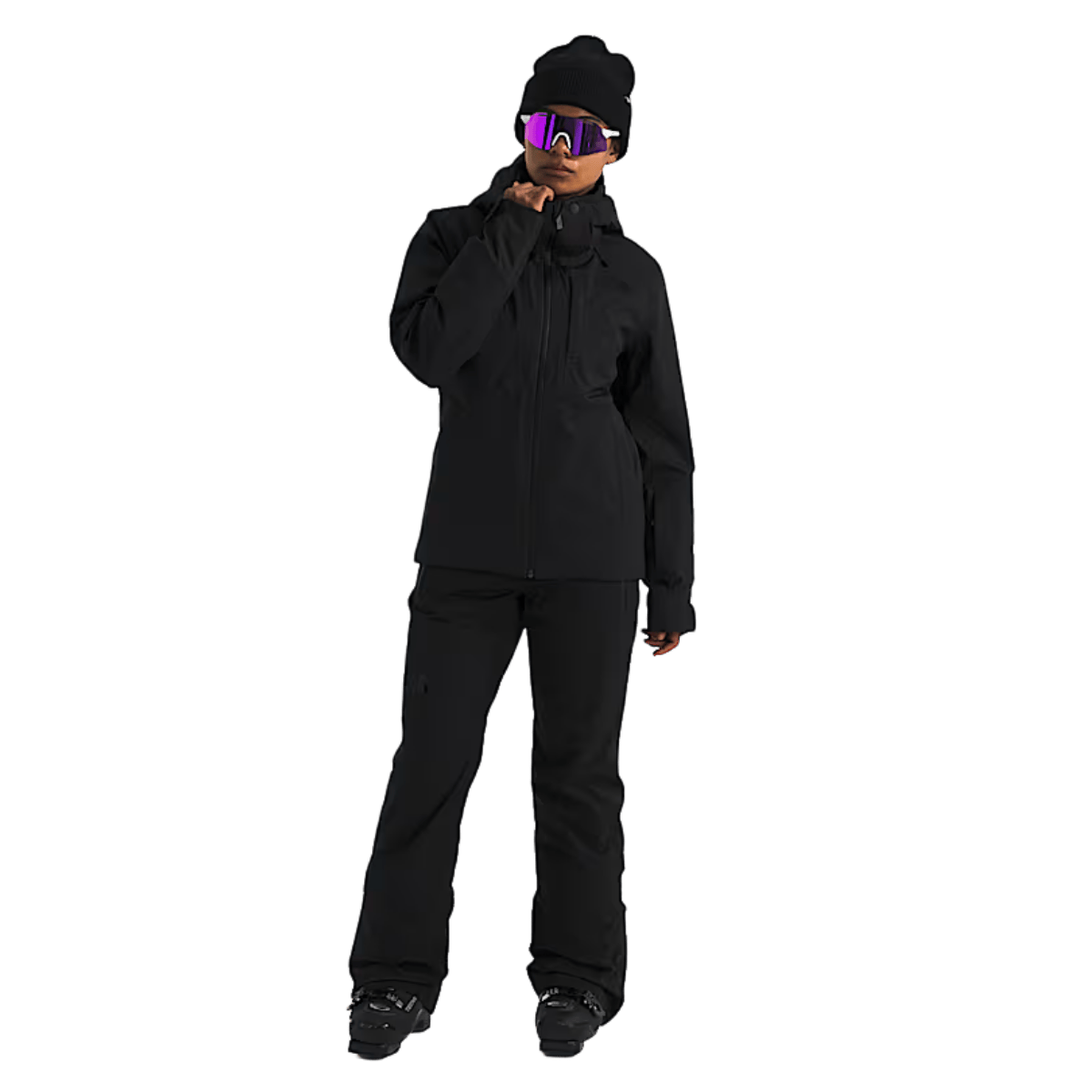 NORTHFACE WOMEN'S LENADO WATERPROOF PANTS - TNF BLACK - FRONT FULL VIEW