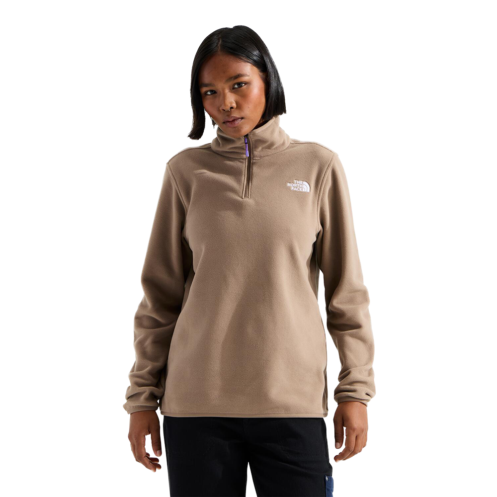 NORTH FACE W GLACIER FLEECE 1/4 ZIP JKT GARNET